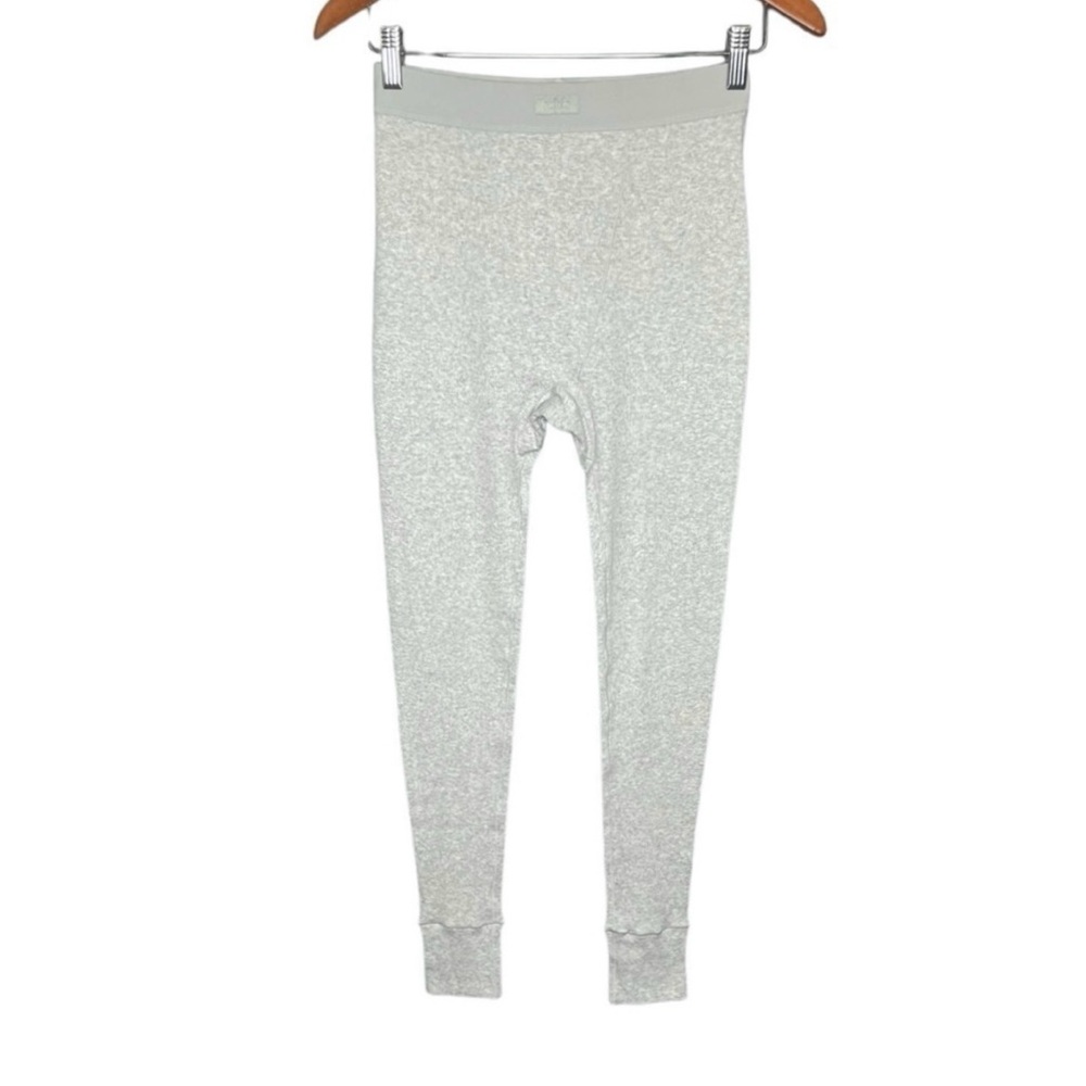 Skims Women's Cotton Rib Leggings Light Heather Grey NWT